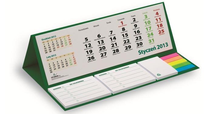 9407435  PM200 Bordkalender MAXI wire-o 316 x194mm med Sticky Notes og indeksmark&#248;rer 250